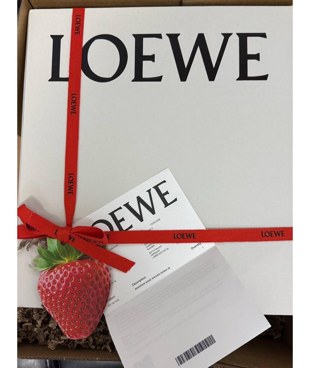 LOEWE Голубые хлопковые прямые джинсы, фото 4
