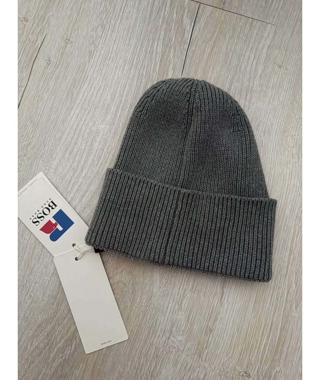 HUGO BOSS Серая шапка, фото 4
