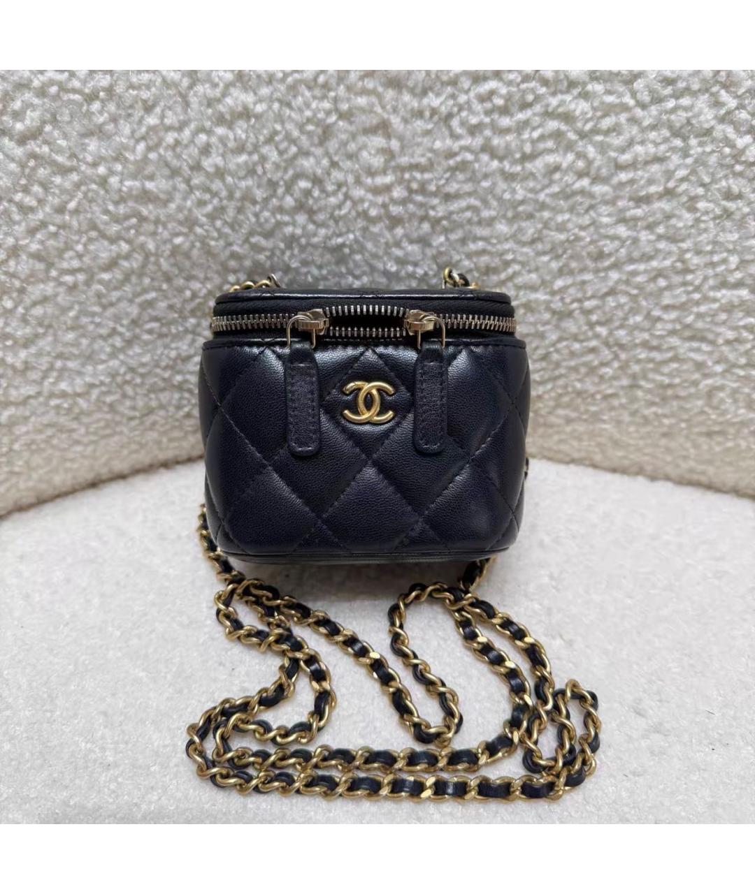 CHANEL Черная кожаная сумка через плечо, фото 8