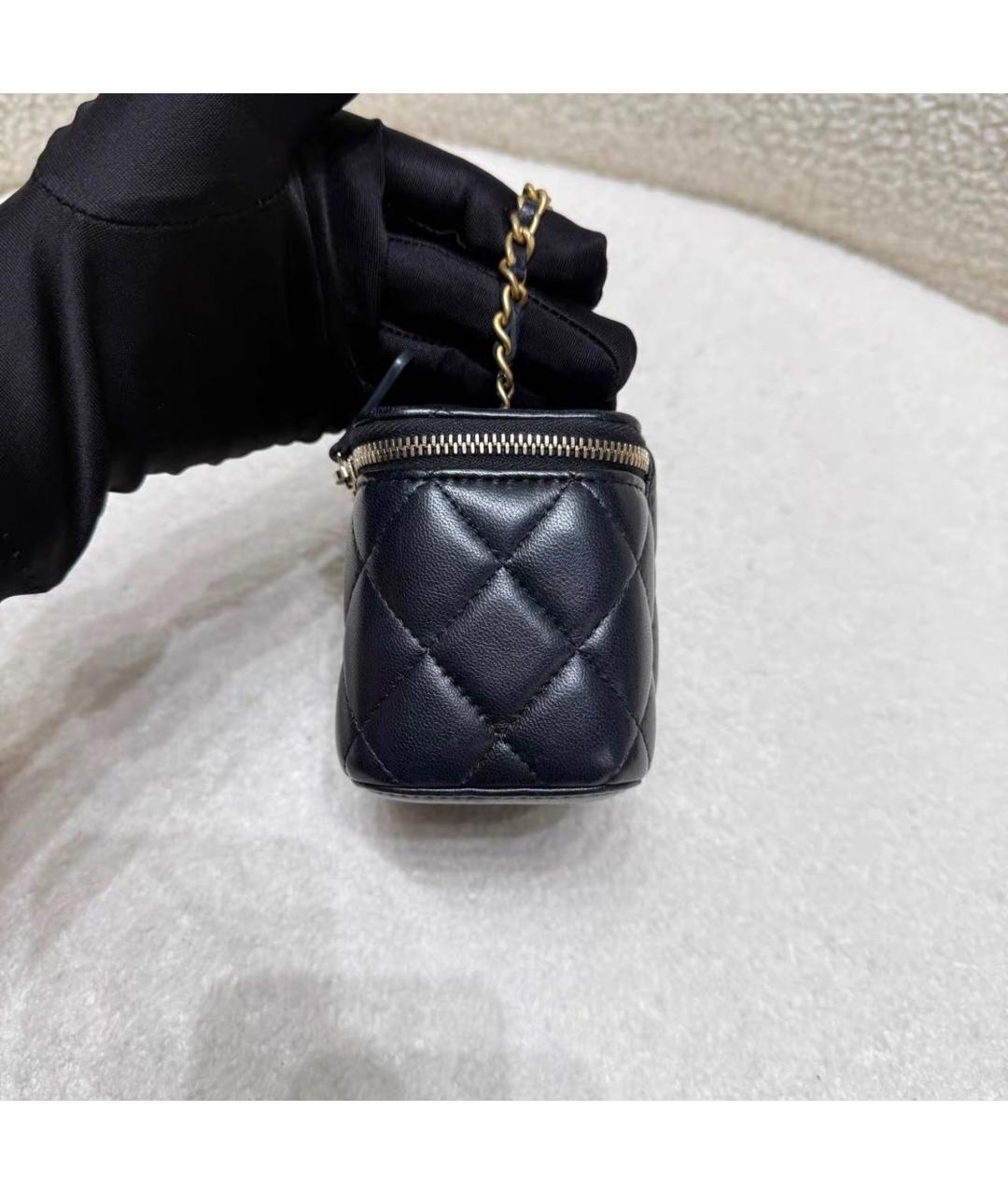 CHANEL Черная кожаная сумка через плечо, фото 4