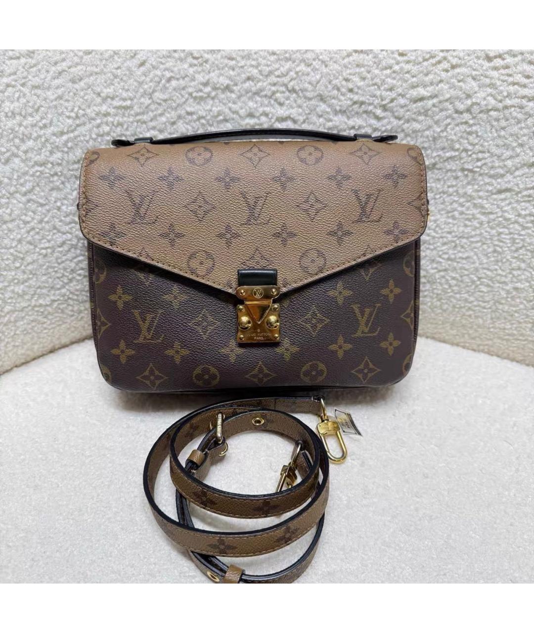 LOUIS VUITTON Коричневая сумка через плечо из канвы, фото 9