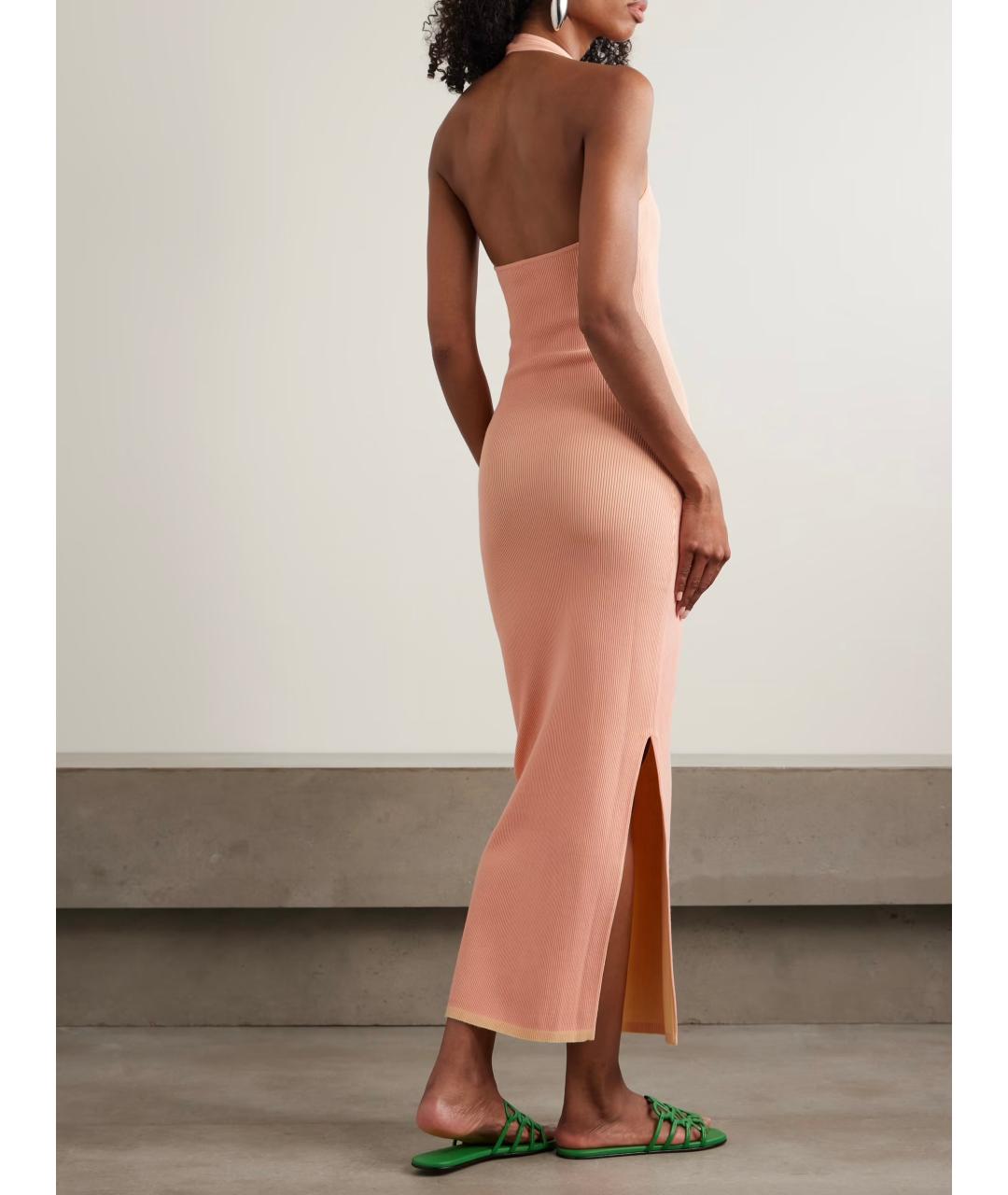 LOEWE Коралловое хлопковое повседневное платье, фото 3
