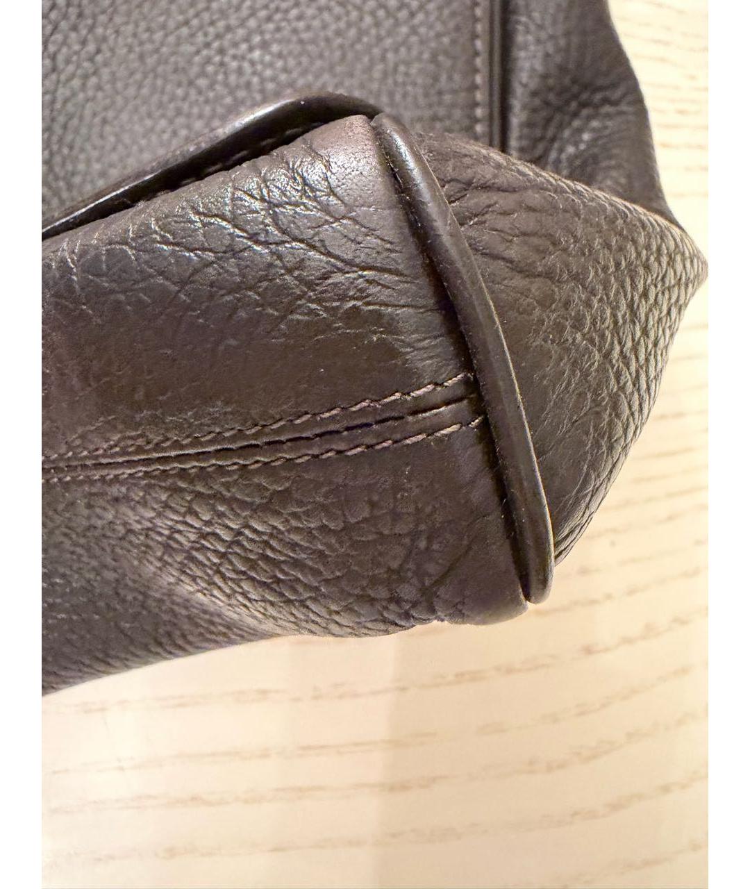 ERMENEGILDO ZEGNA XXX Коричневая кожаная сумка на плечо, фото 2