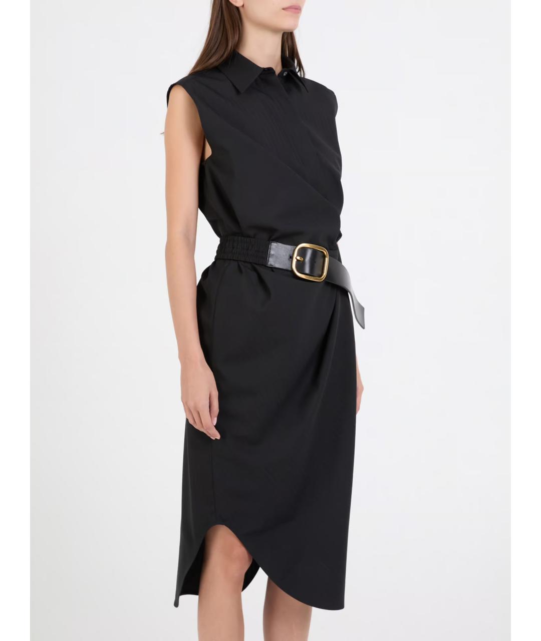 LOEWE Черное шерстяное коктейльное платье, фото 3