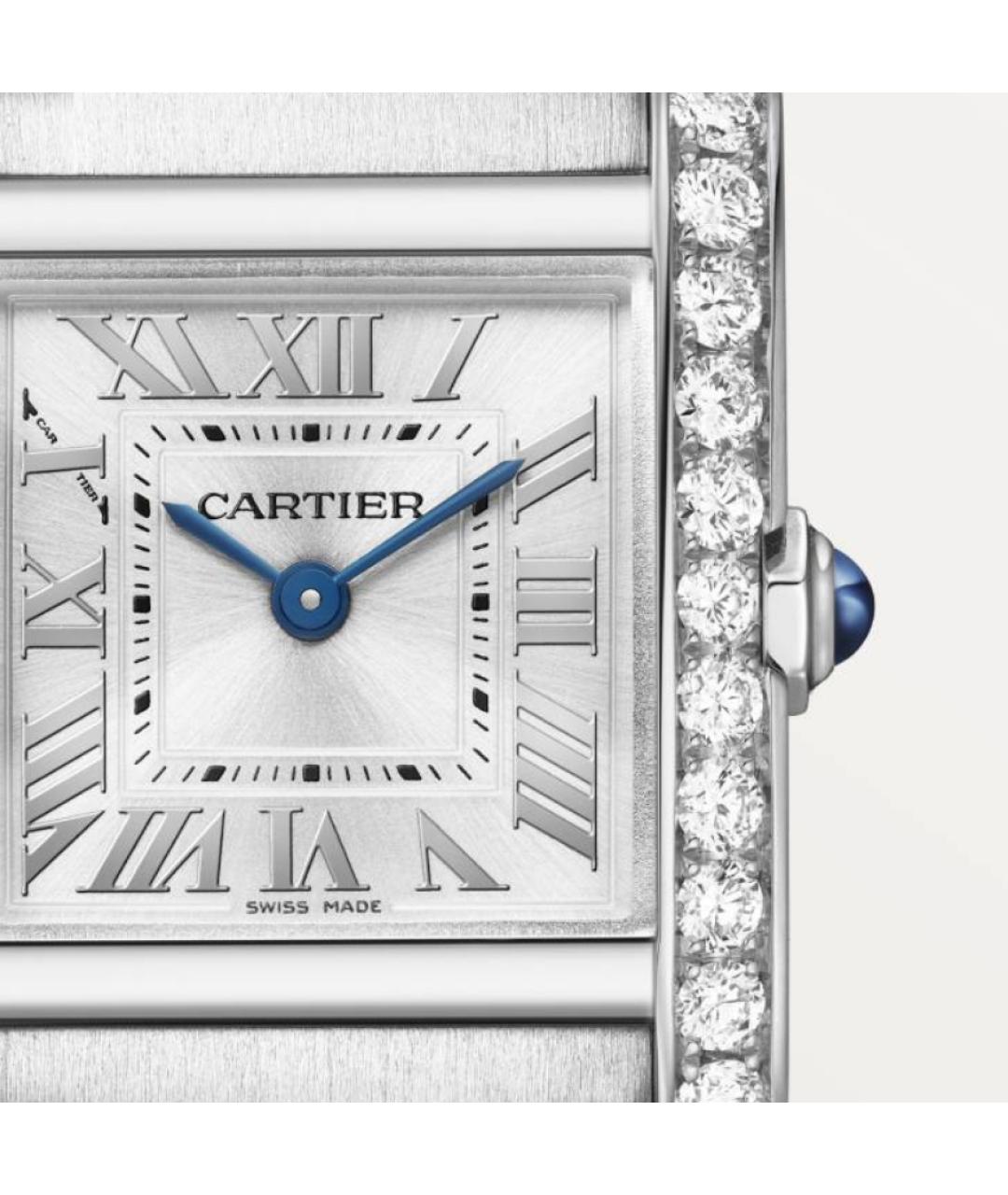 CARTIER Серебряные часы из белого золота, фото 2