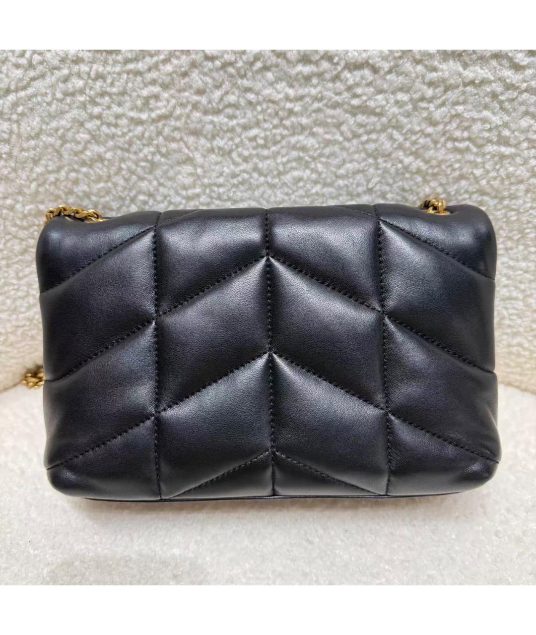 SAINT LAURENT Черная кожаная сумка тоут, фото 2
