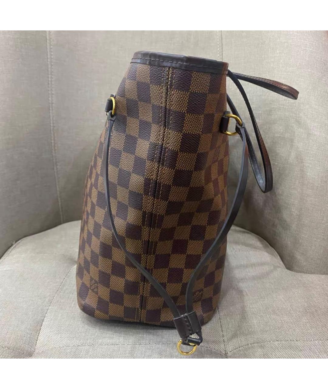 LOUIS VUITTON Коричневая кожаная сумка тоут, фото 2