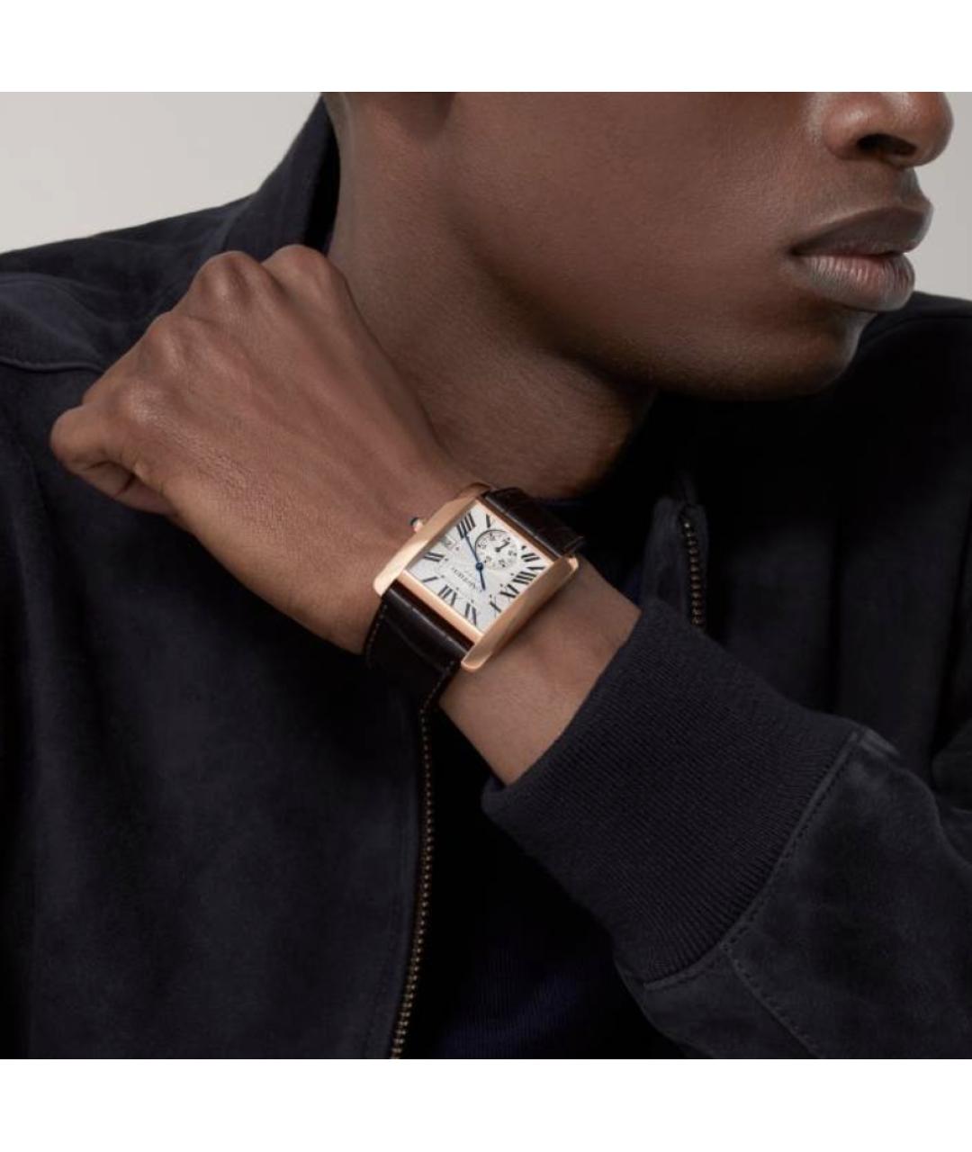 CARTIER Коричневые часы из розового золота, фото 2