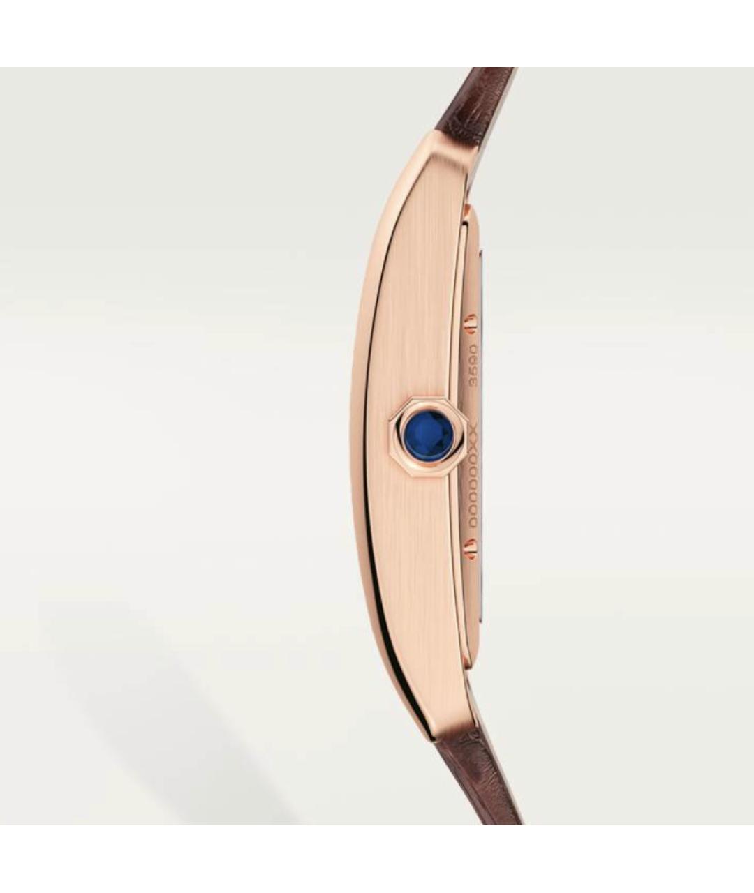 CARTIER Коричневые часы из розового золота, фото 3