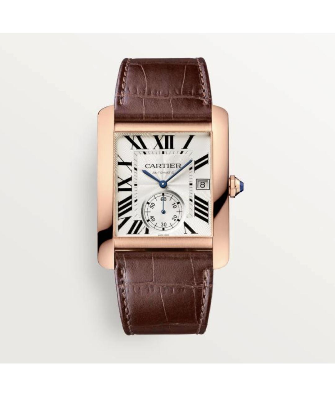 CARTIER Коричневые часы из розового золота, фото 4