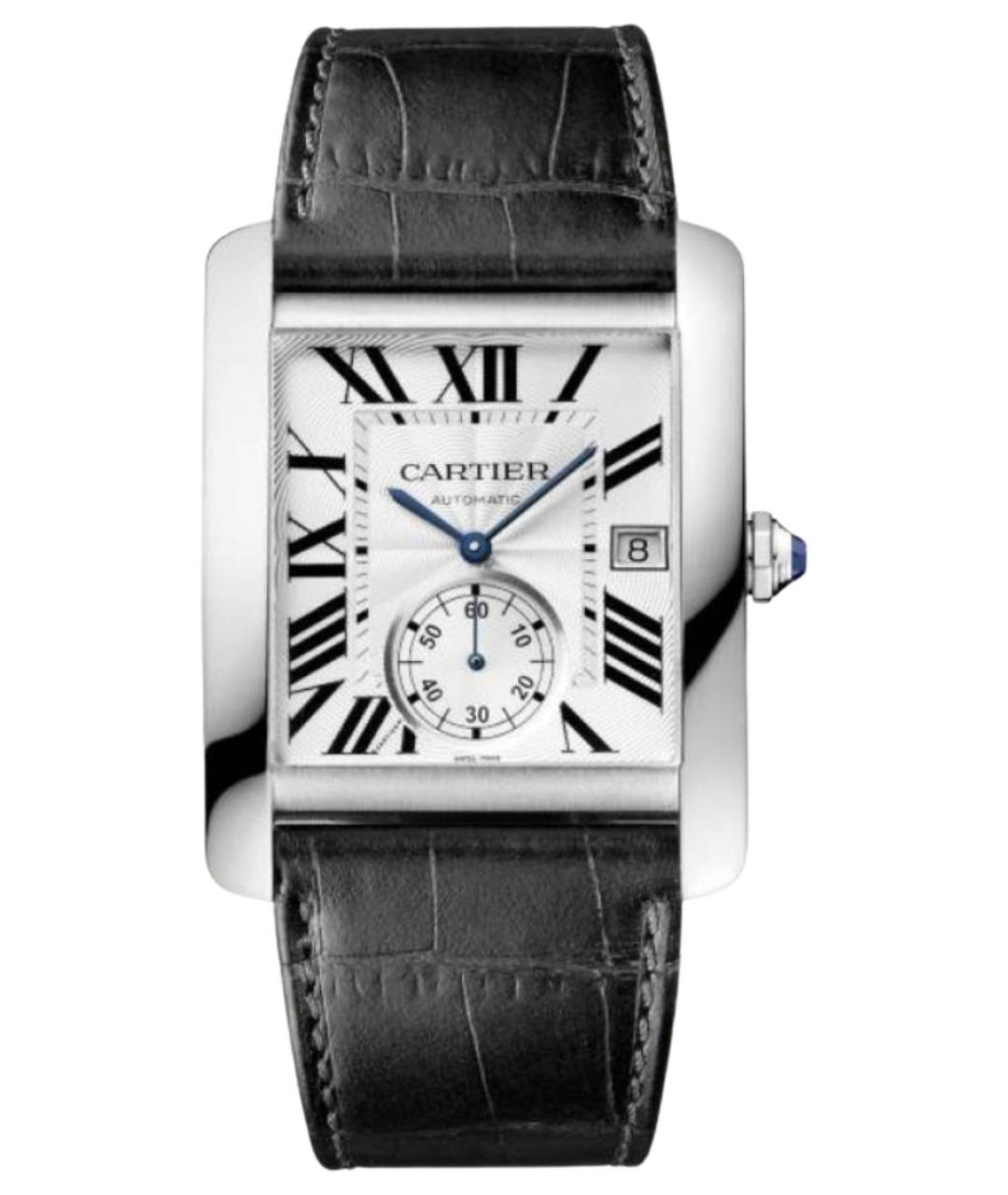 CARTIER Черные часы из белого золота, фото 1