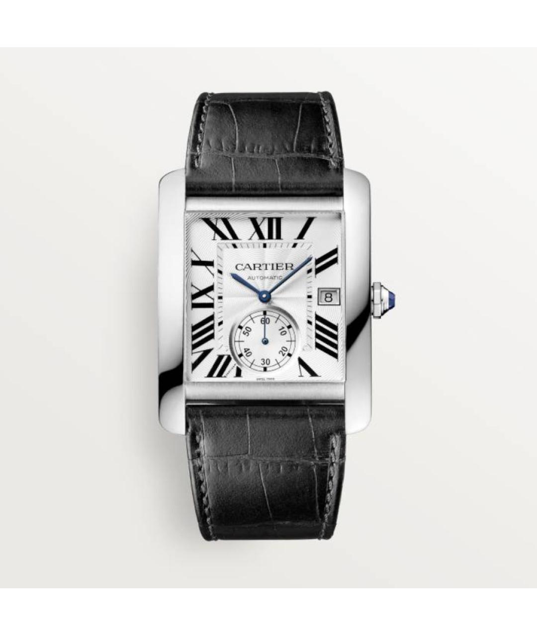 CARTIER Черные часы из белого золота, фото 4