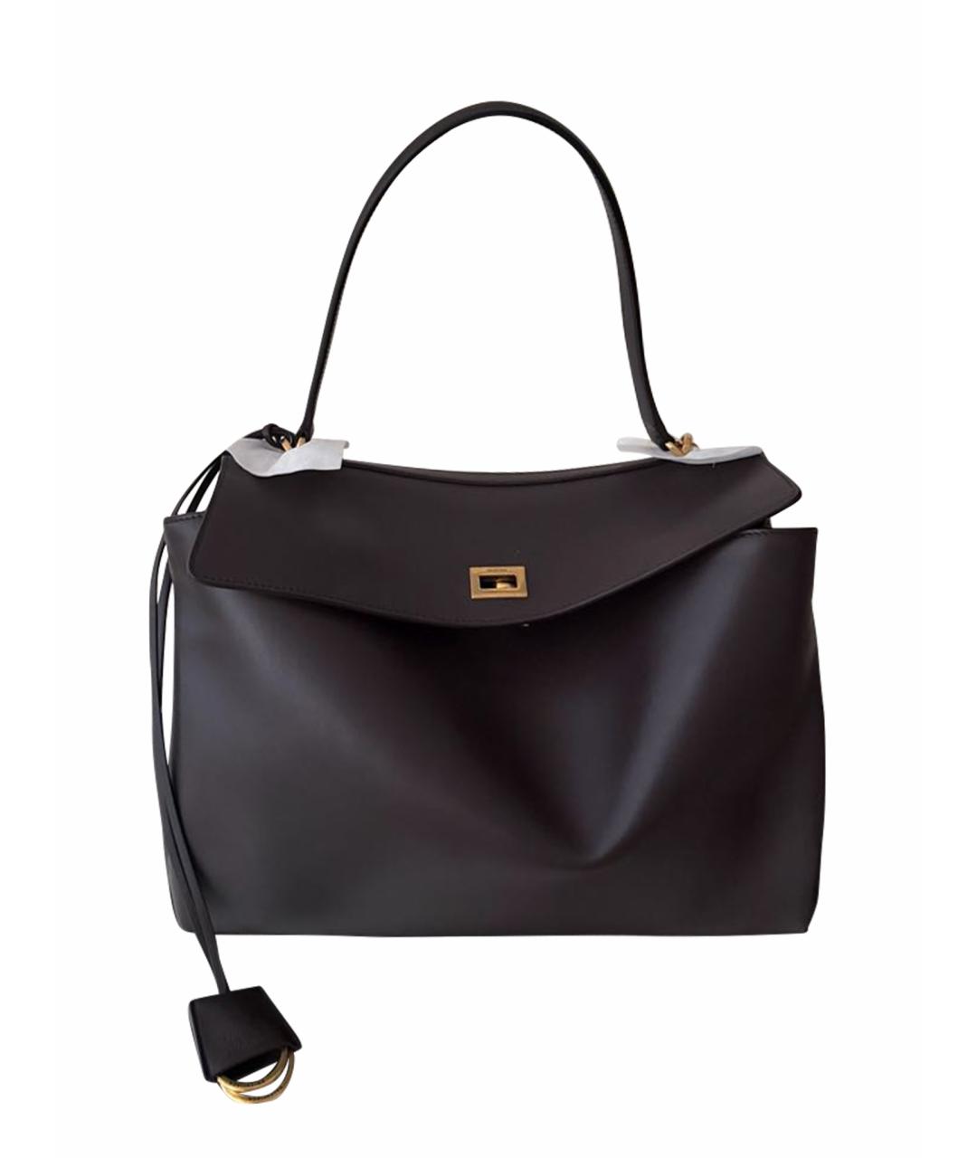 BALENCIAGA Коричневая кожаная сумка тоут, фото 1