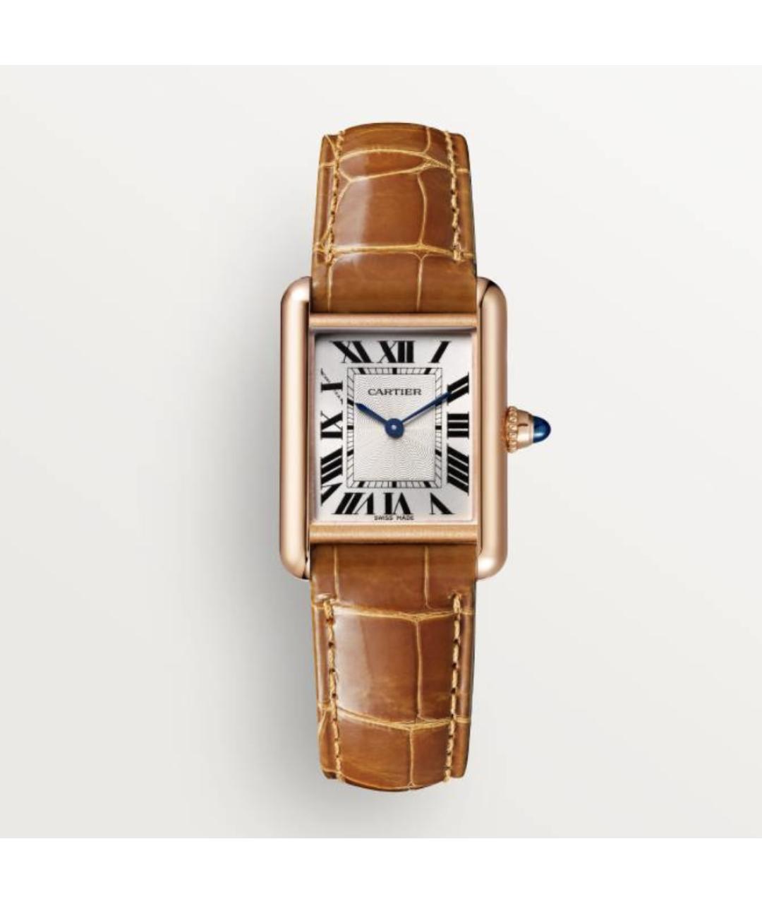 CARTIER Коричневые часы из розового золота, фото 4