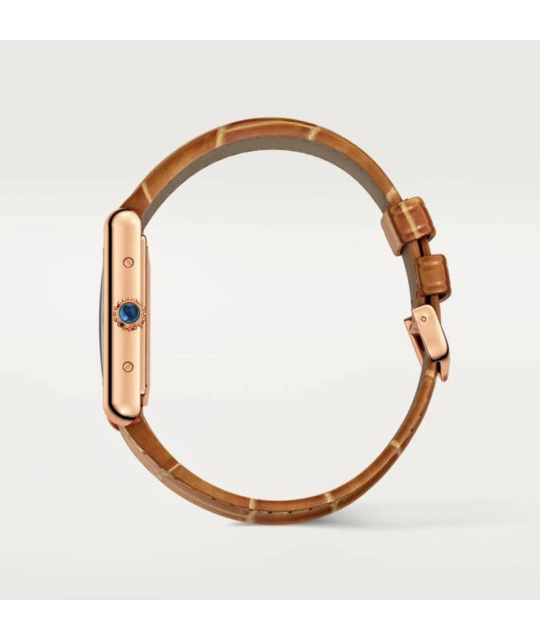 CARTIER Коричневые часы из розового золота, фото 3