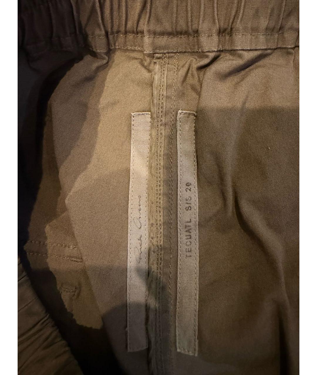 RICK OWENS Бежевые хлопковые повседневные брюки, фото 5
