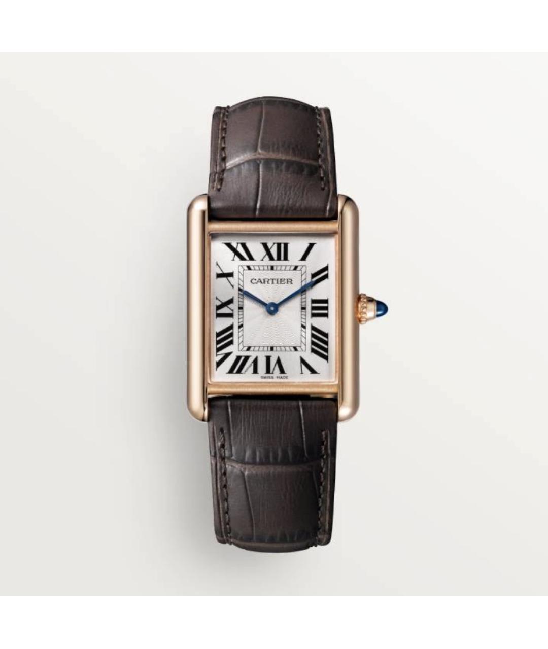 CARTIER Коричневые часы из розового золота, фото 4