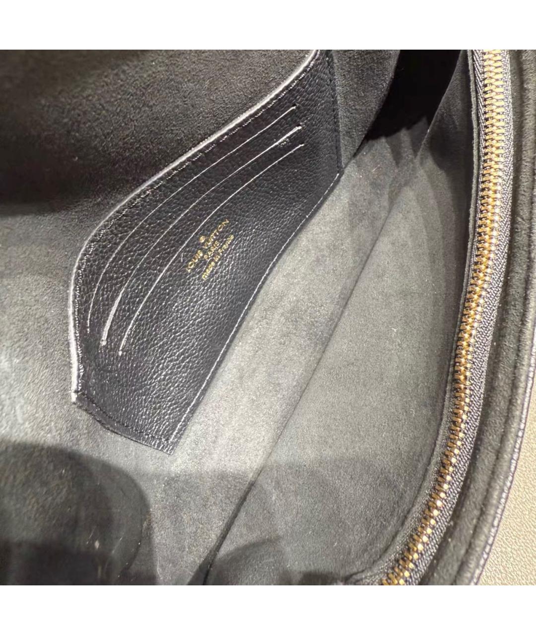LOUIS VUITTON Черная кожаная сумка через плечо, фото 8