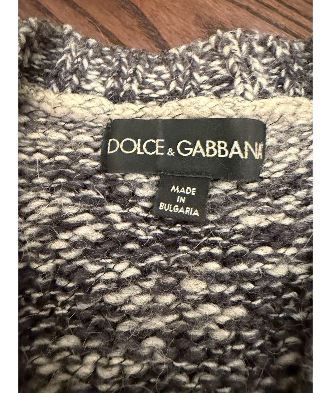 DOLCE&GABBANA Серый шерстяной джемпер / свитер, фото 2