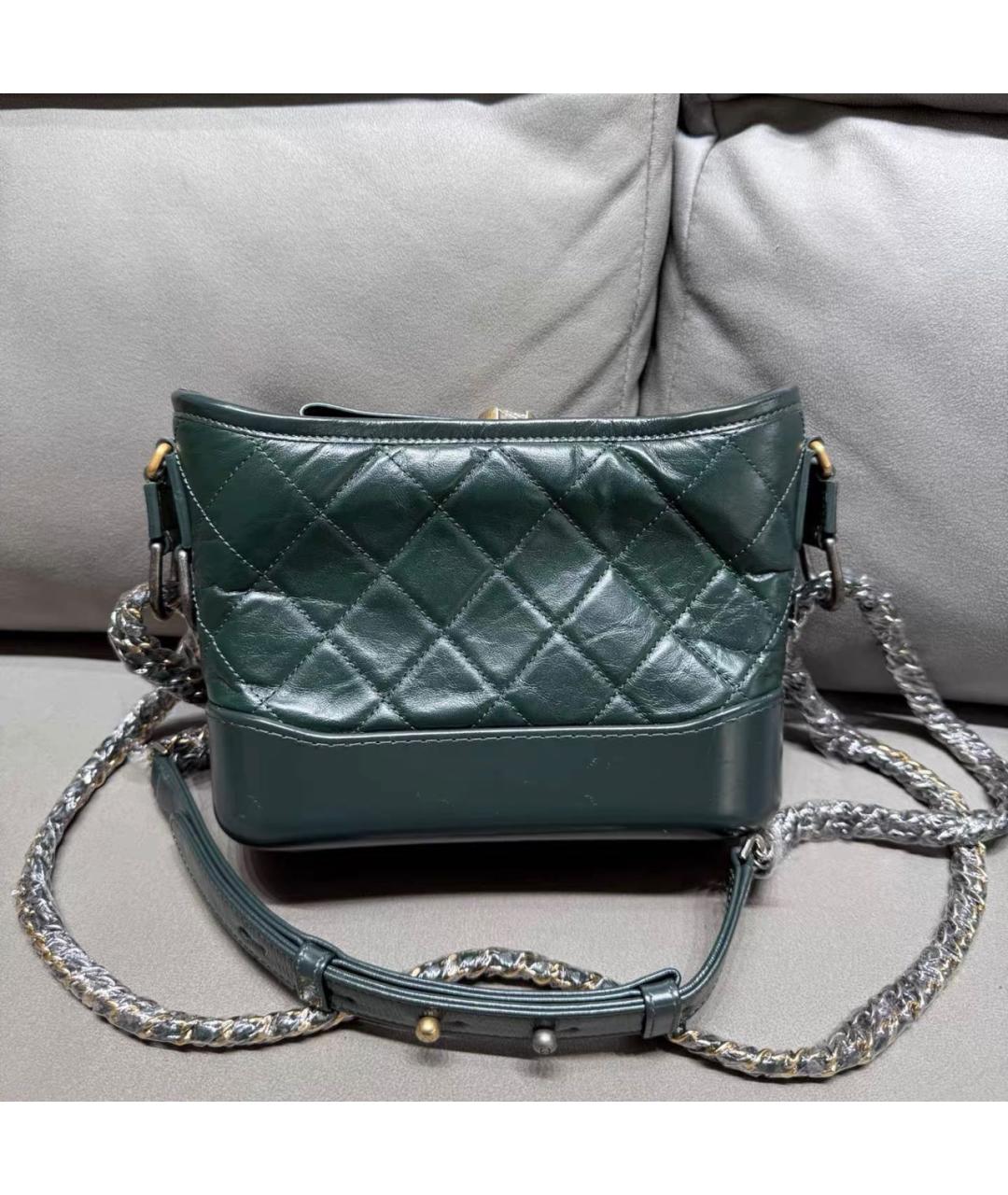 CHANEL Зеленая кожаная сумка через плечо, фото 8