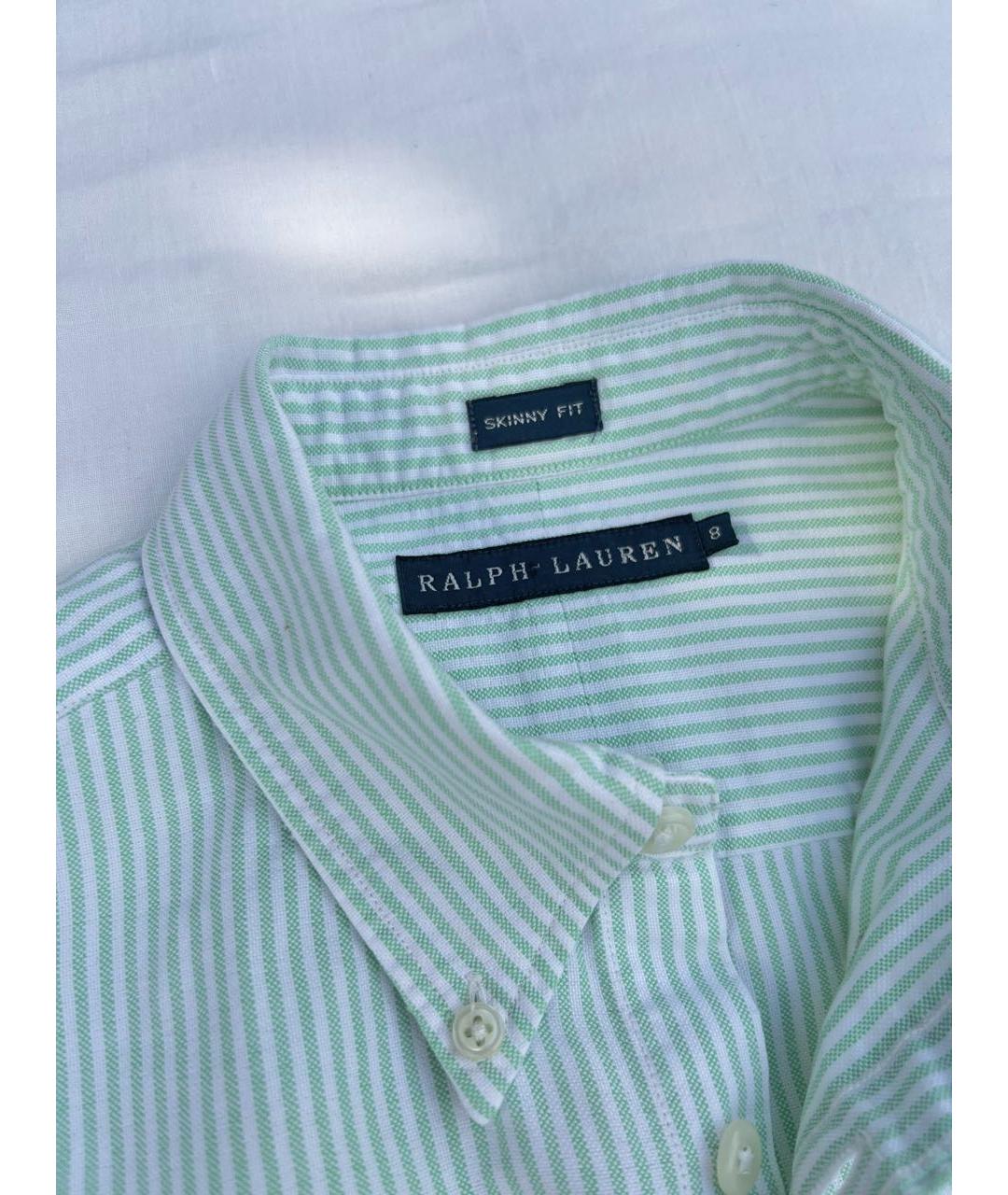 RALPH LAUREN Белая хлопковая рубашка, фото 7