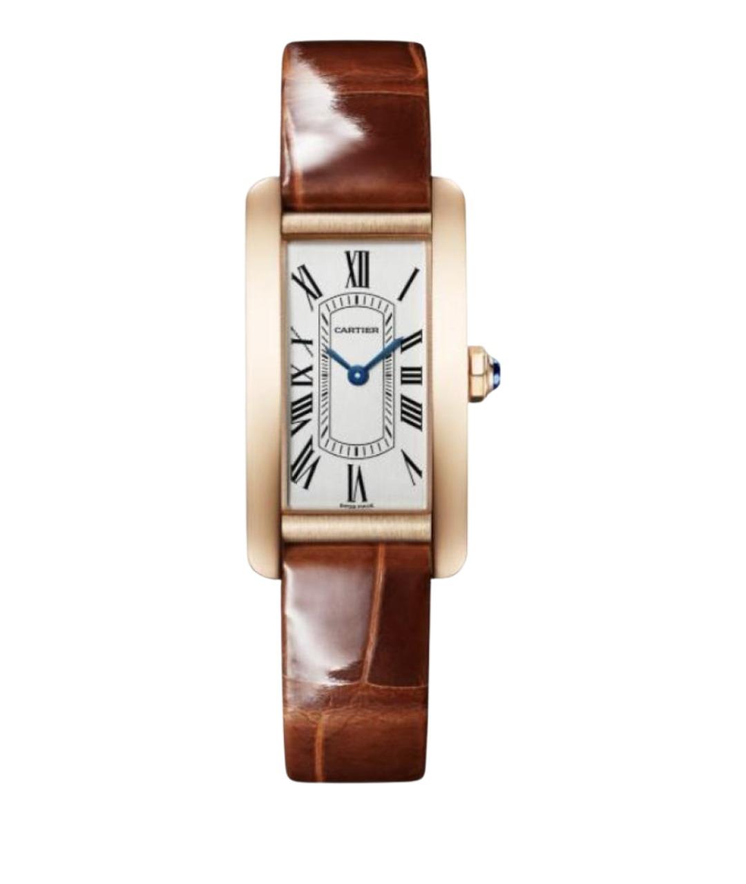 CARTIER Коричневые часы из розового золота, фото 1
