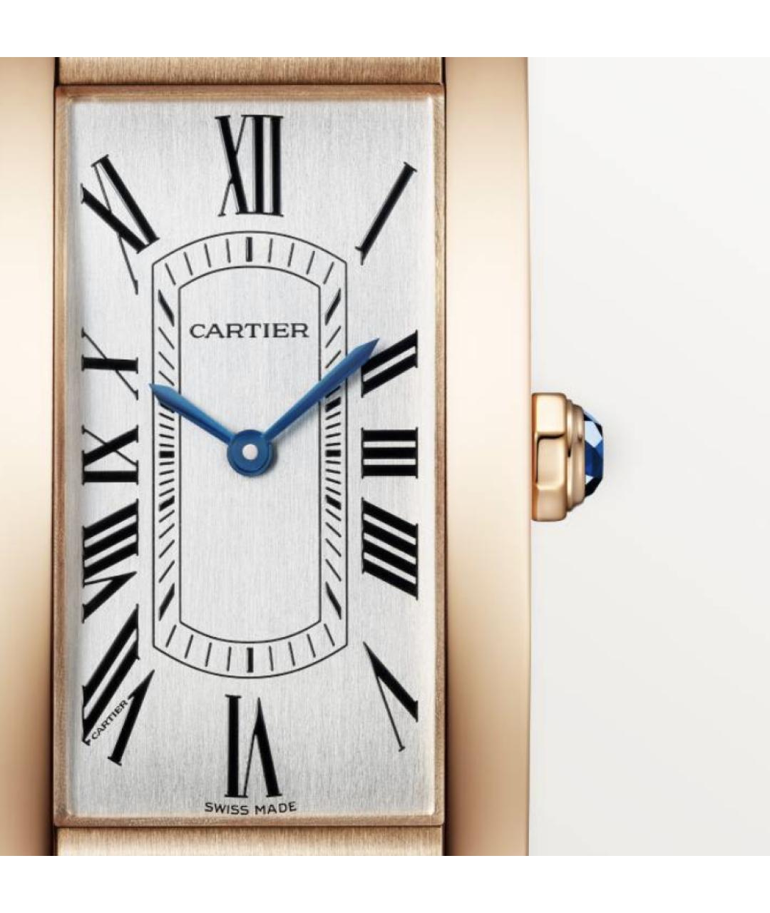 CARTIER Черные часы из розового золота, фото 2