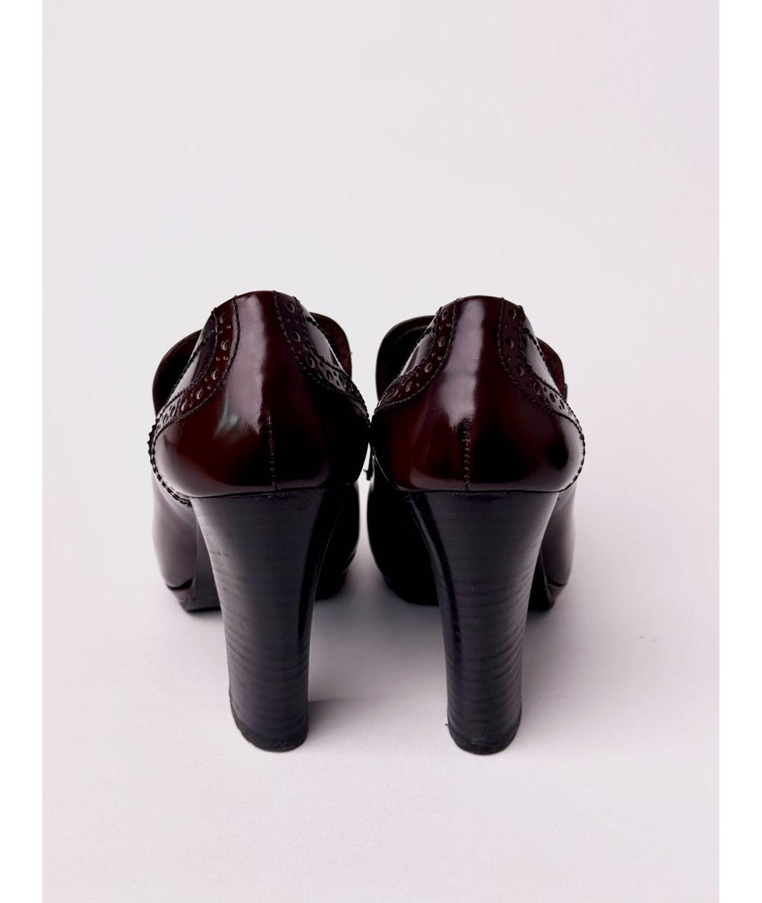 PRADA Коричневые кожаные туфли, фото 4