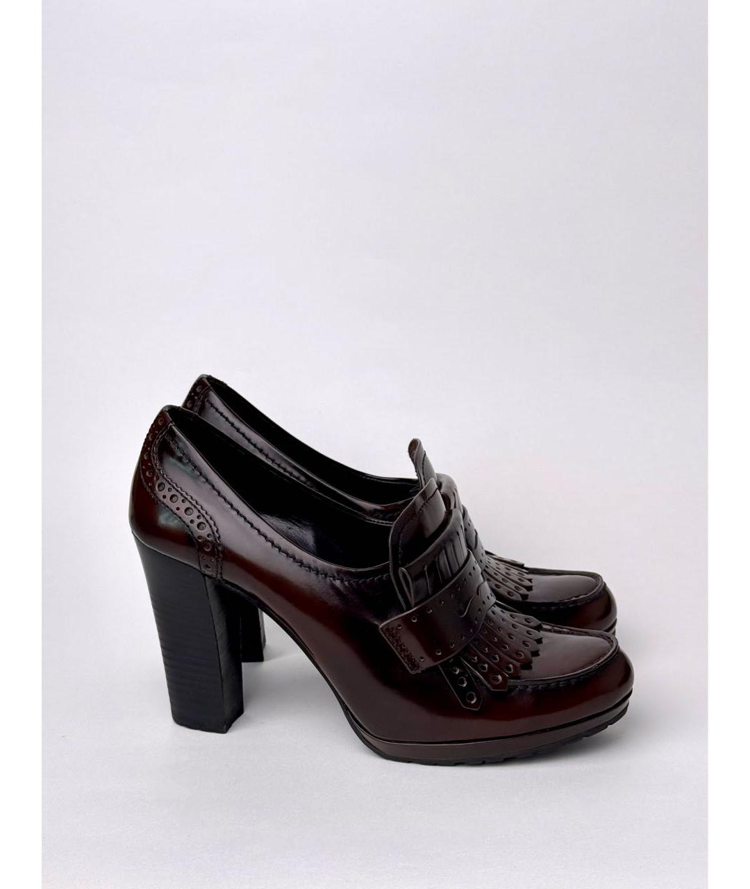 PRADA Коричневые кожаные туфли, фото 6