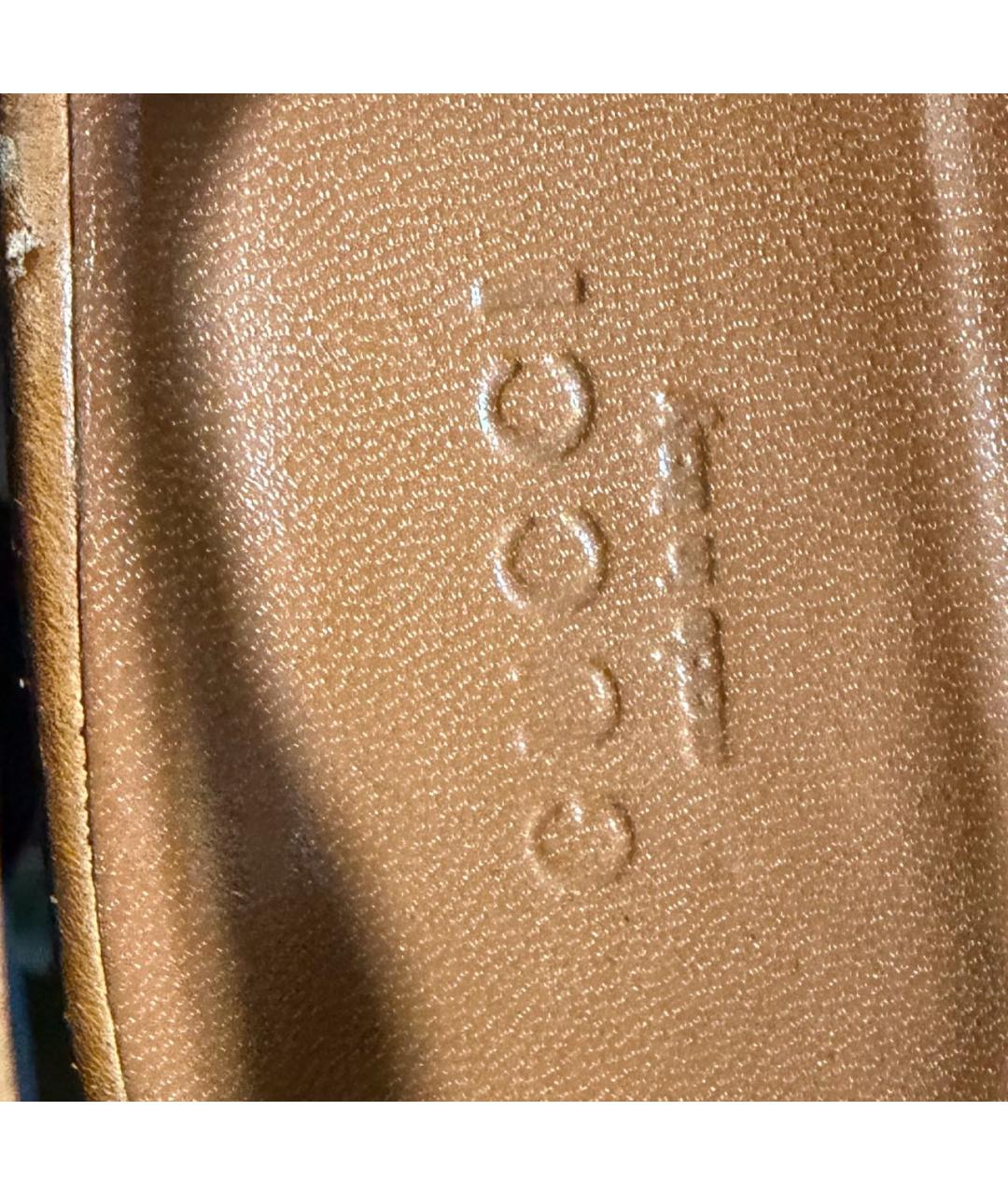 GUCCI Коричневые кожаные босоножки, фото 6