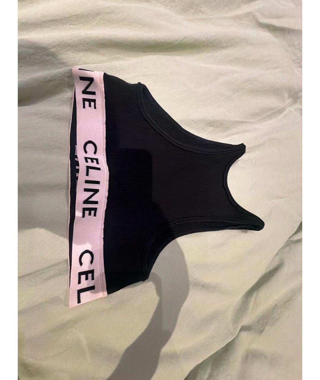 CELINE Черная майка, фото 3