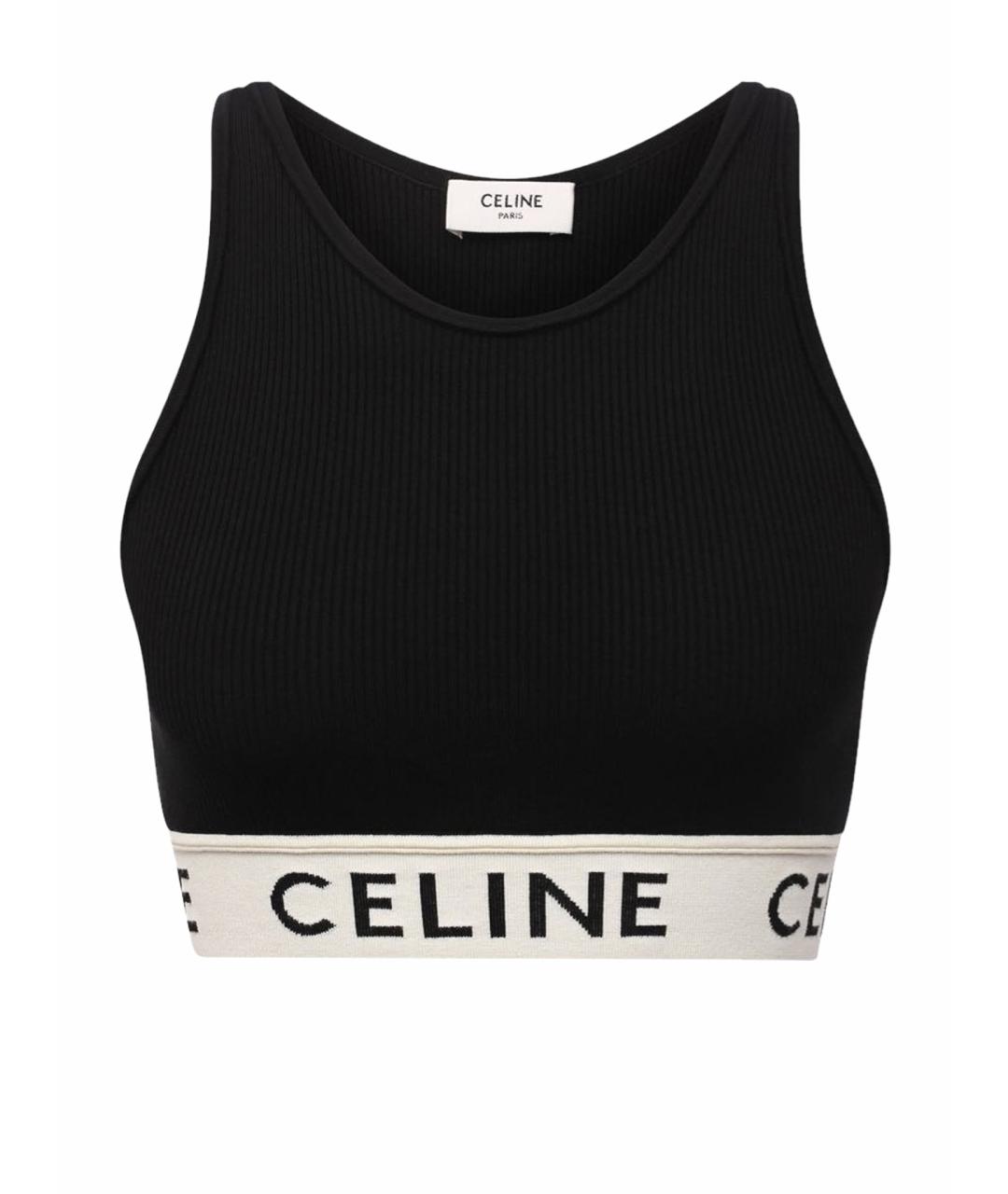 CELINE Черная майка, фото 1