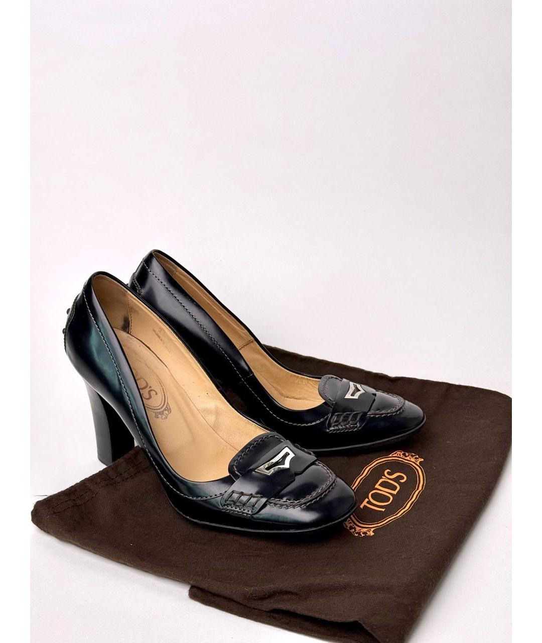 TOD'S Черные неопреновые туфли, фото 7