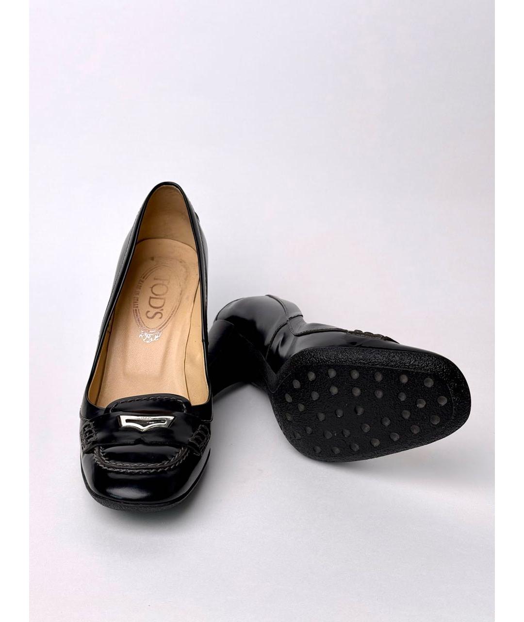 TOD'S Черные неопреновые туфли, фото 6