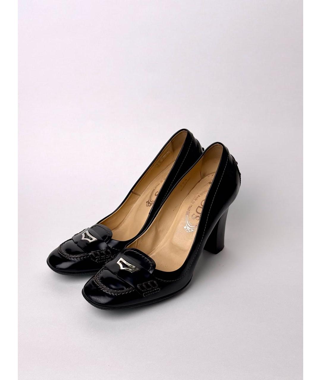 TOD'S Черные неопреновые туфли, фото 5