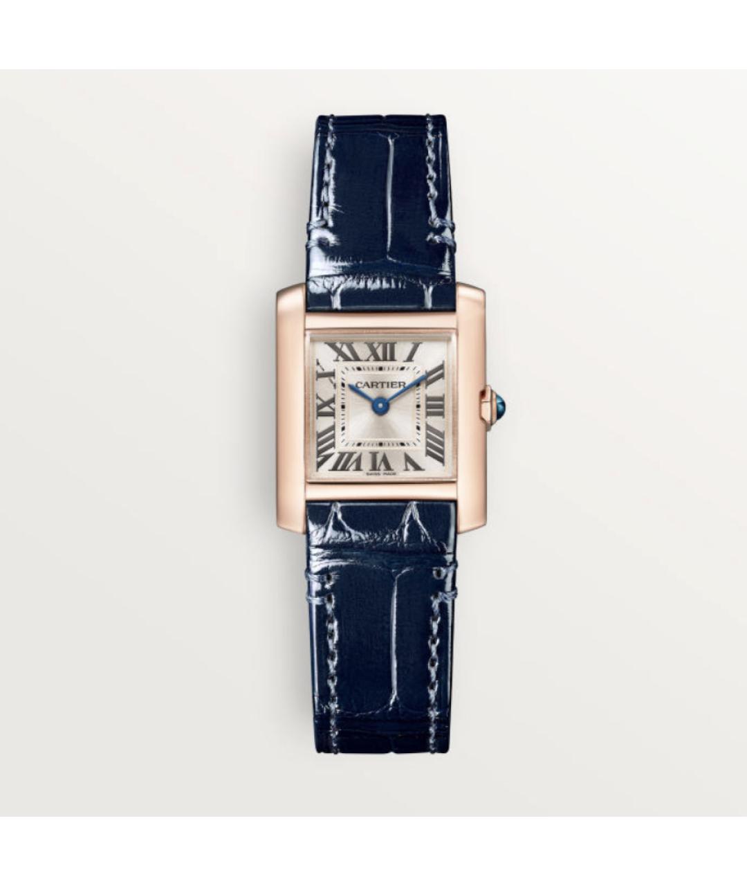 CARTIER Синие часы из розового золота, фото 2
