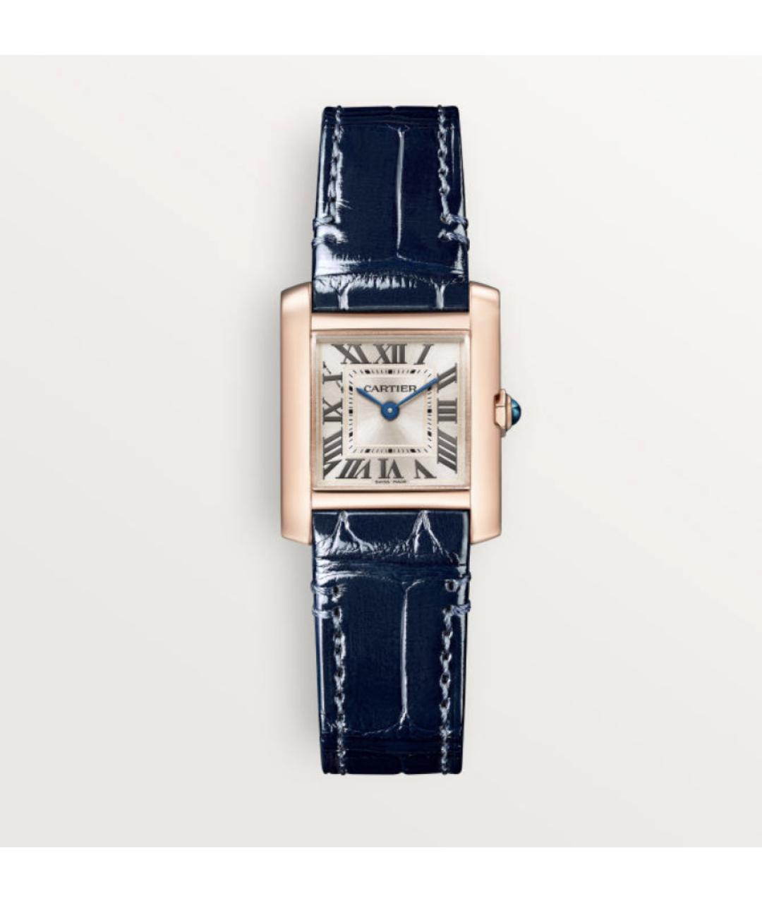 CARTIER Синие часы из розового золота, фото 3