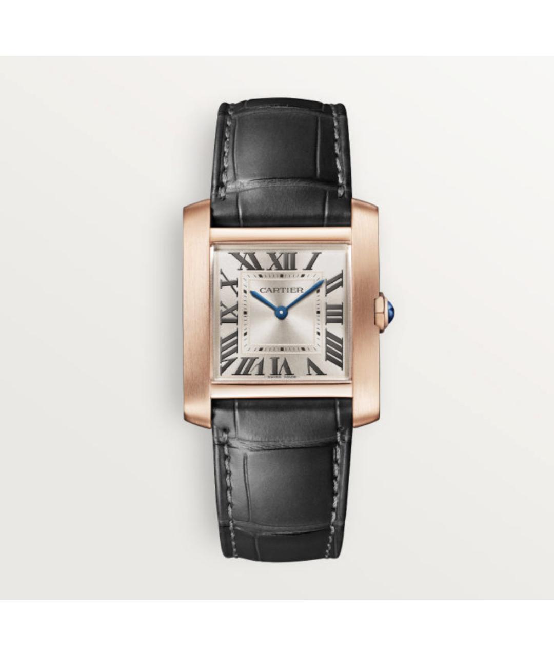 CARTIER Черные часы из розового золота, фото 2