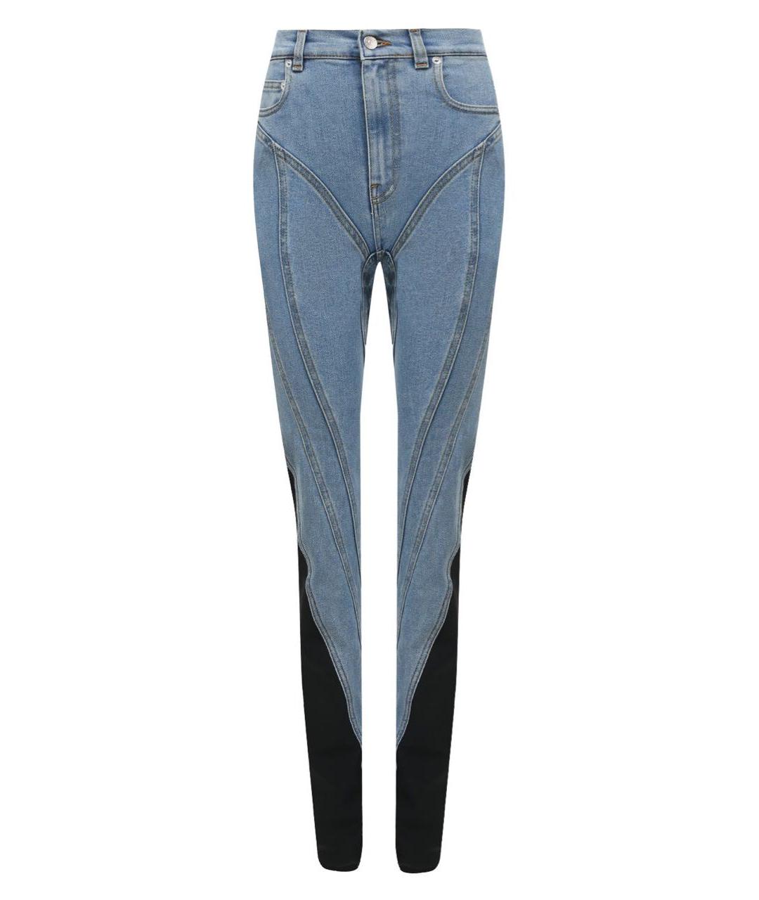 MUGLER Синие джинсы слим, фото 4