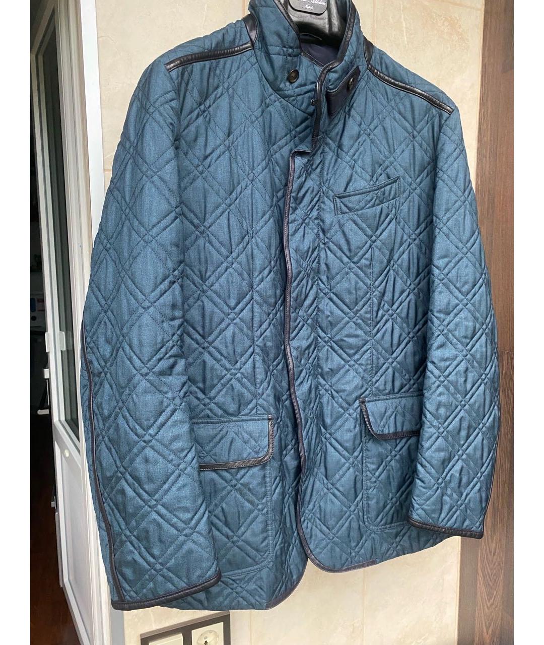 BRIONI Синяя шелковая куртка, фото 9