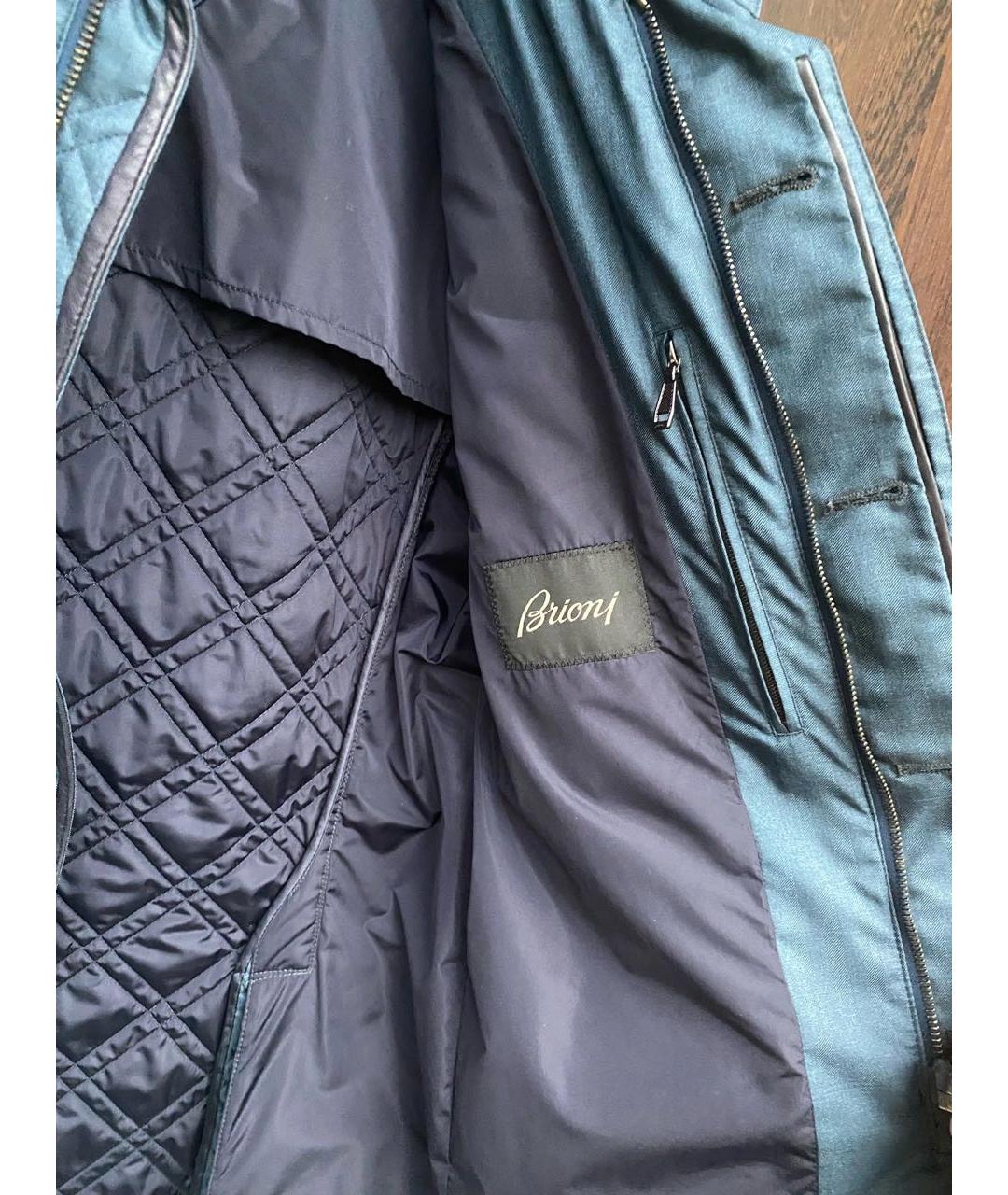 BRIONI Синяя шелковая куртка, фото 4