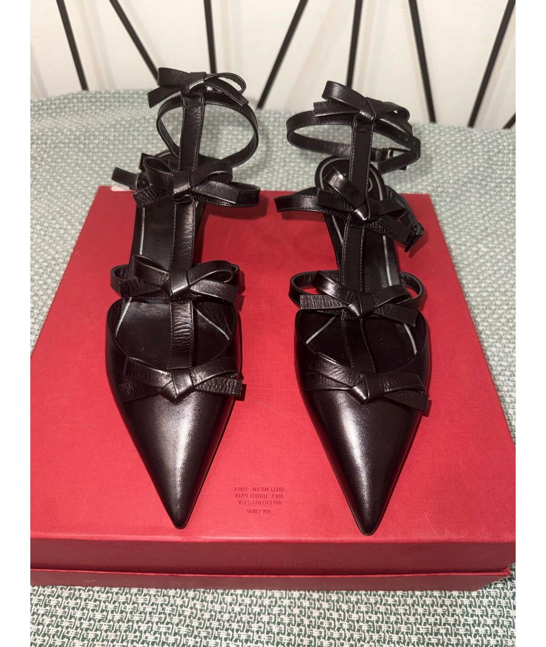 VALENTINO Черные кожаные туфли, фото 2