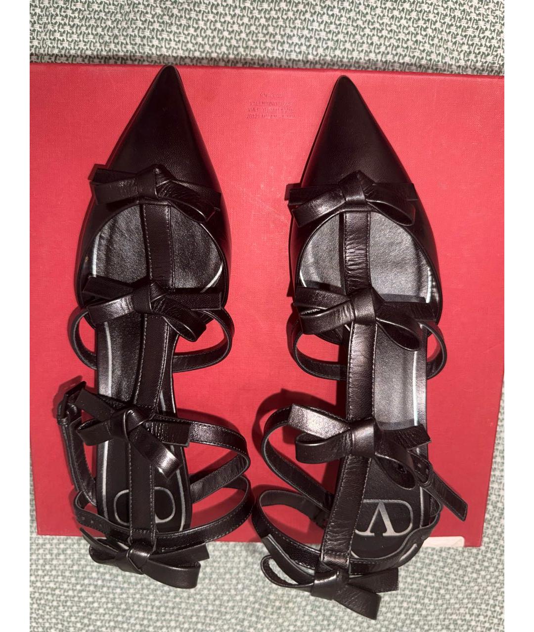 VALENTINO Черные кожаные туфли, фото 3