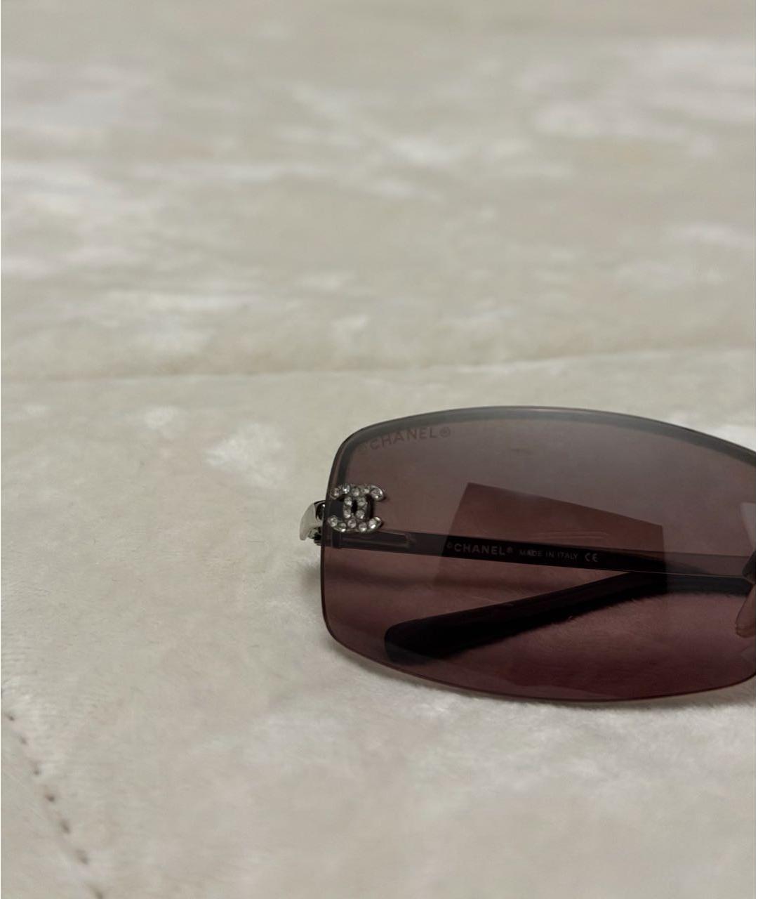 CHANEL Фиолетовые пластиковые солнцезащитные очки, фото 3