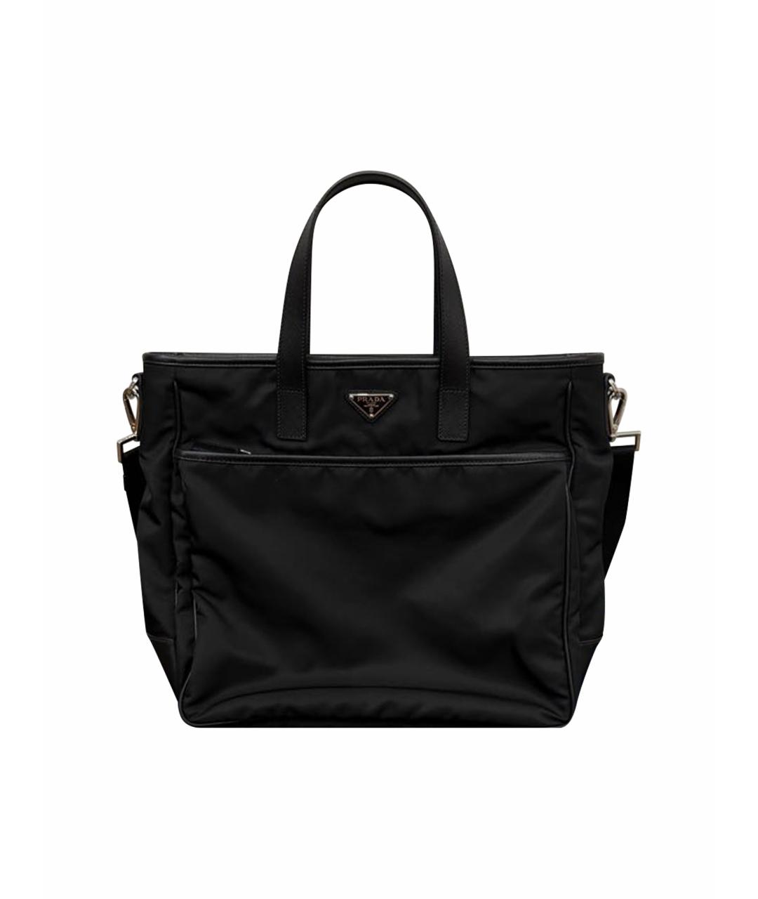 PRADA Черная нейлоновая сумка через плечо, фото 1