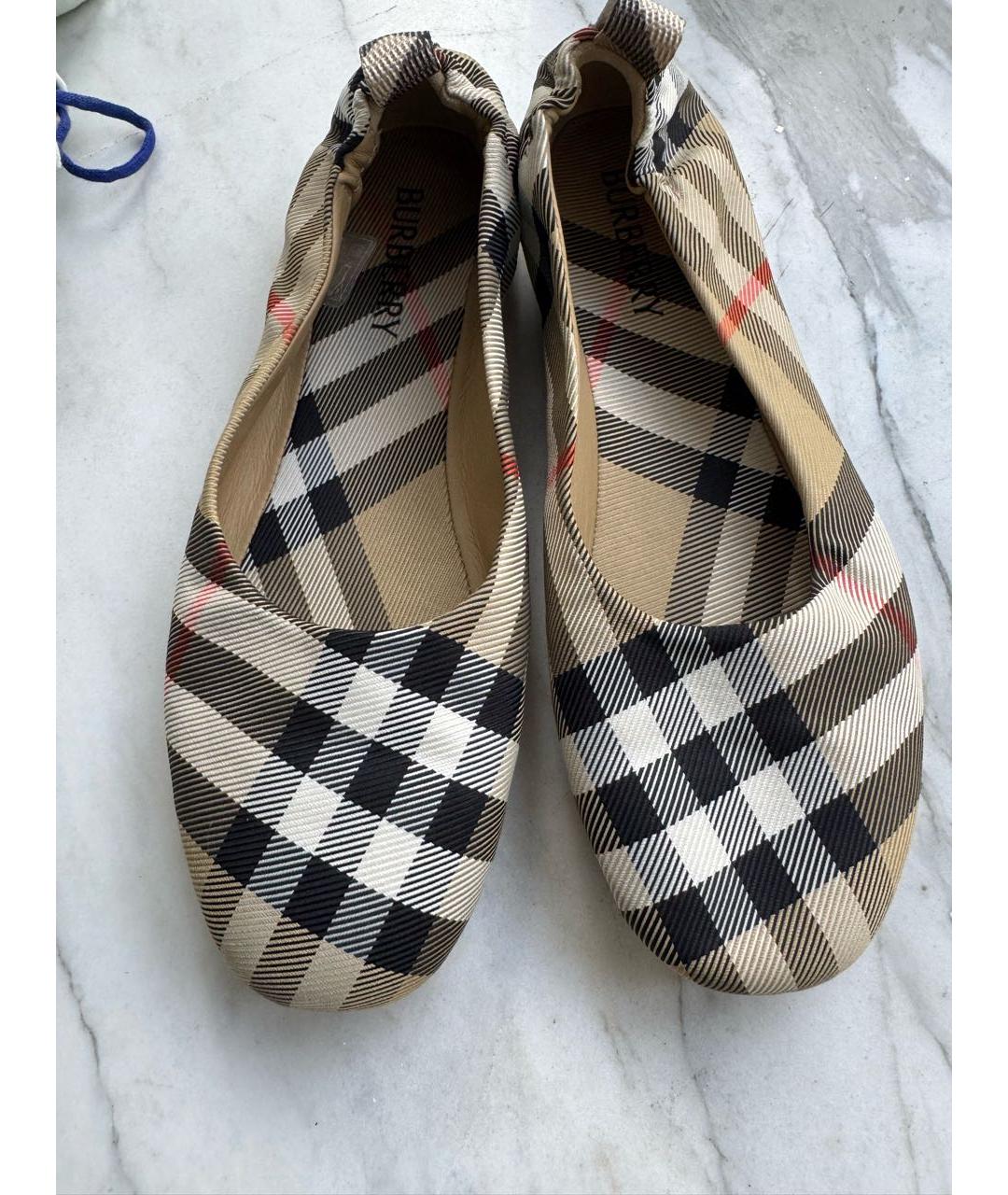 BURBERRY Текстильные балетки, фото 6