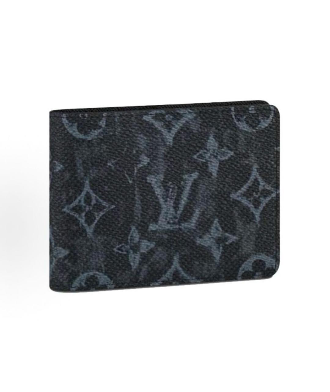 LOUIS VUITTON Черный кожаный кардхолдер, фото 4