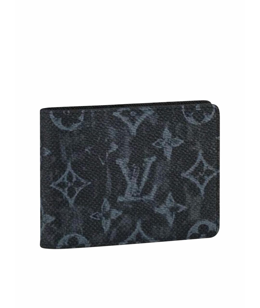 LOUIS VUITTON Черный кожаный кардхолдер, фото 1