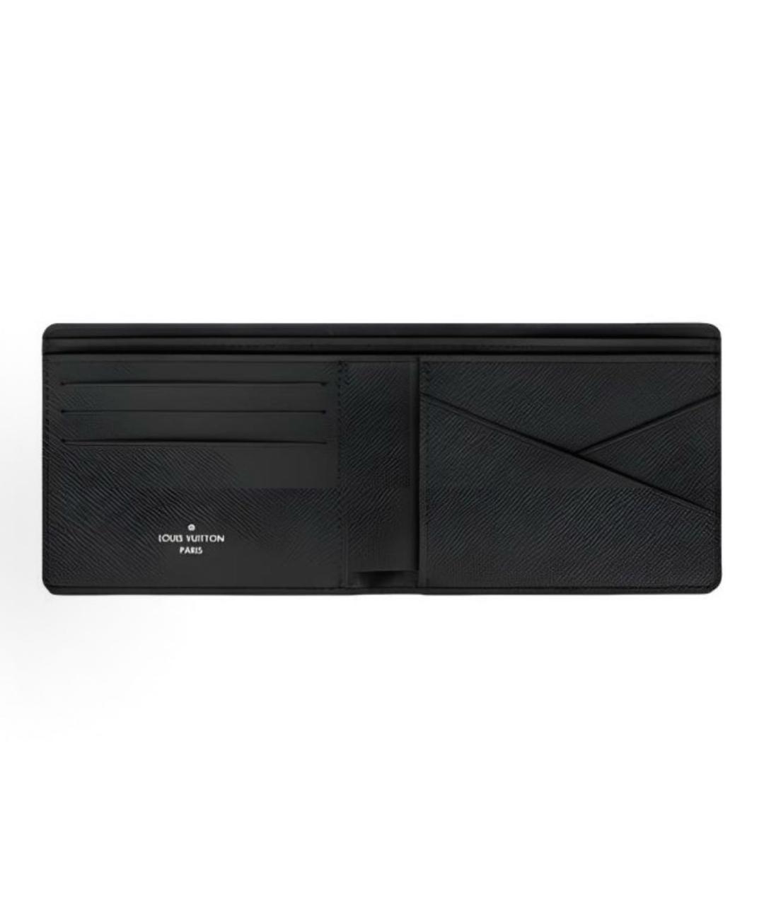 LOUIS VUITTON Черный кожаный кардхолдер, фото 3