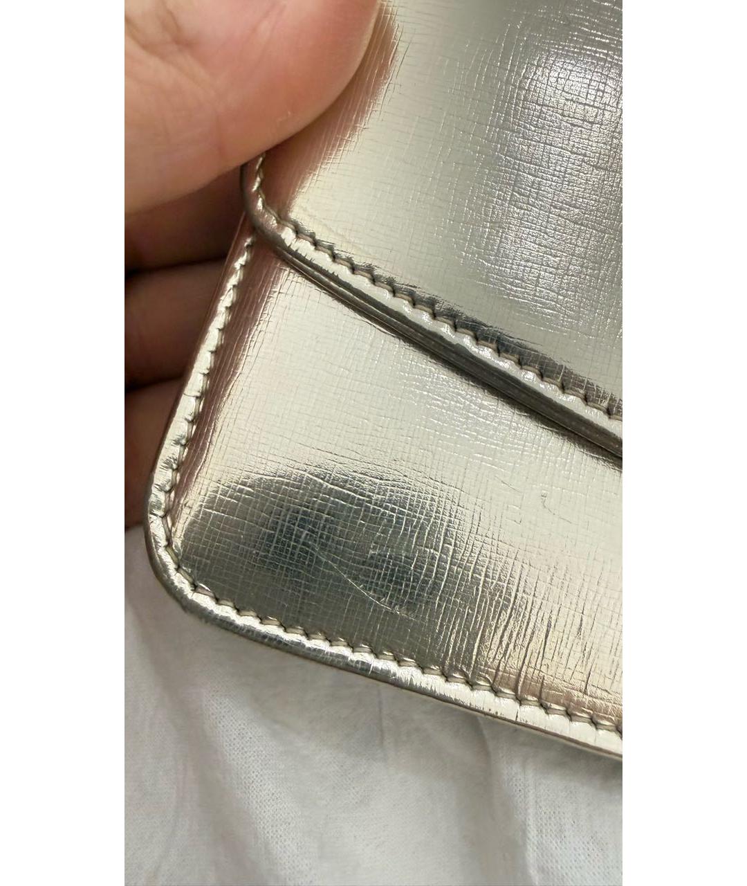 CHANEL Золотая кожаная сумка через плечо, фото 3